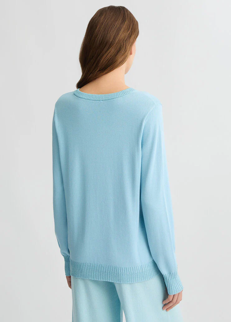 Jumper with lurex detailing