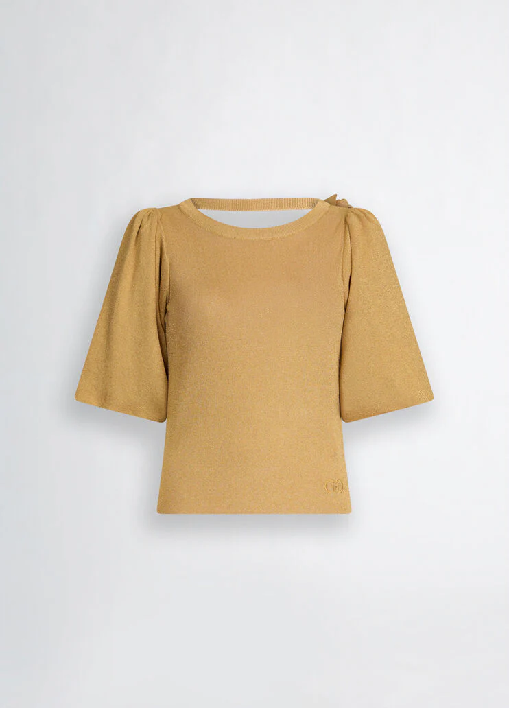 Gold top with cut-out detailing