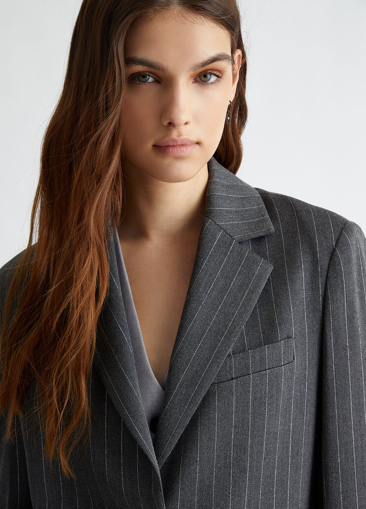 Pin striped blazer