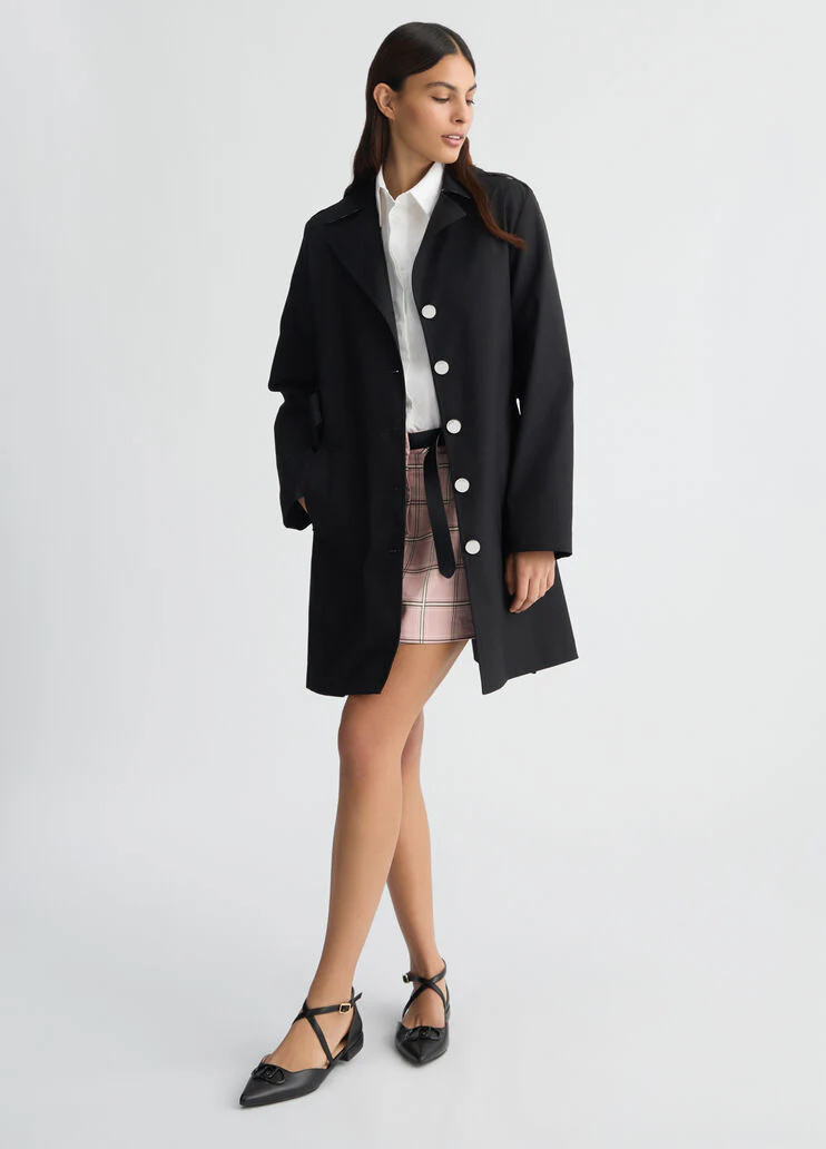 Trench coat with belt