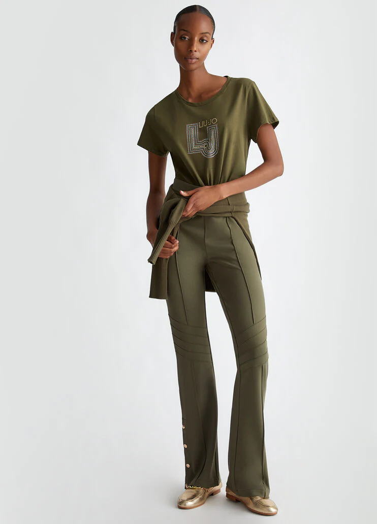 Stretch jersey trousers