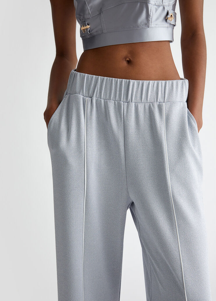 Lurex jersey trousers
