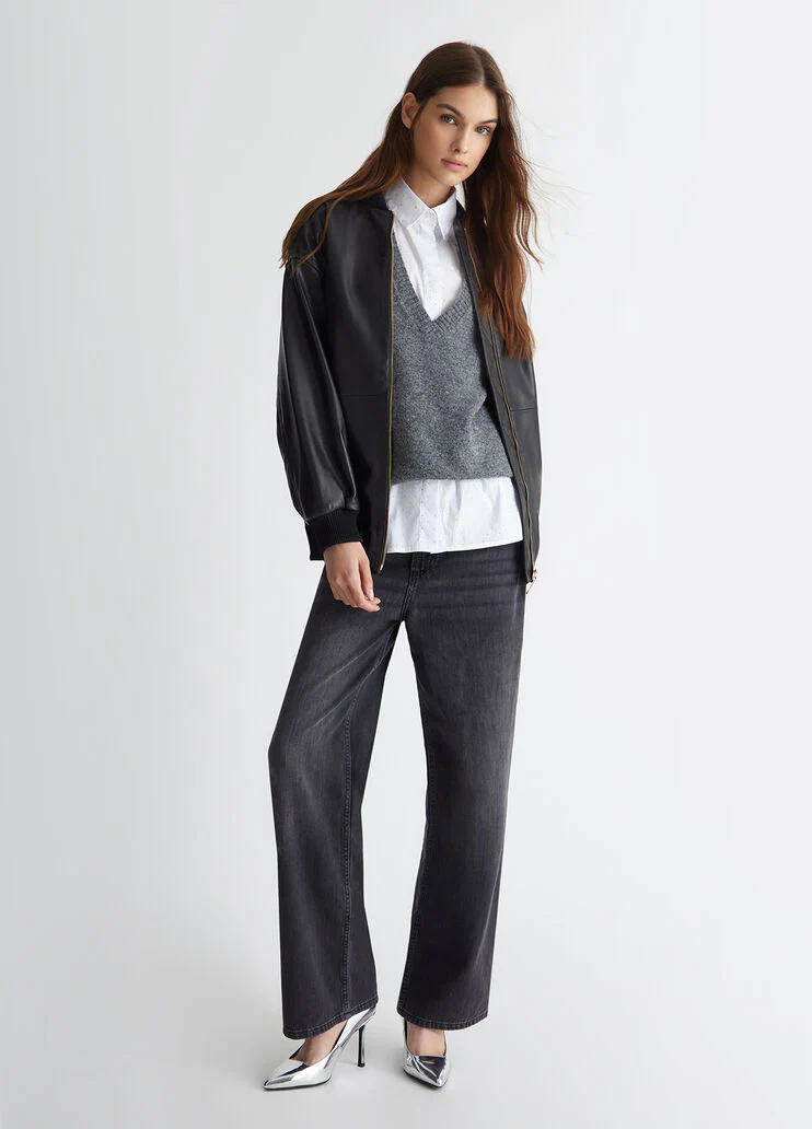 Oversized shirt with mini-studs