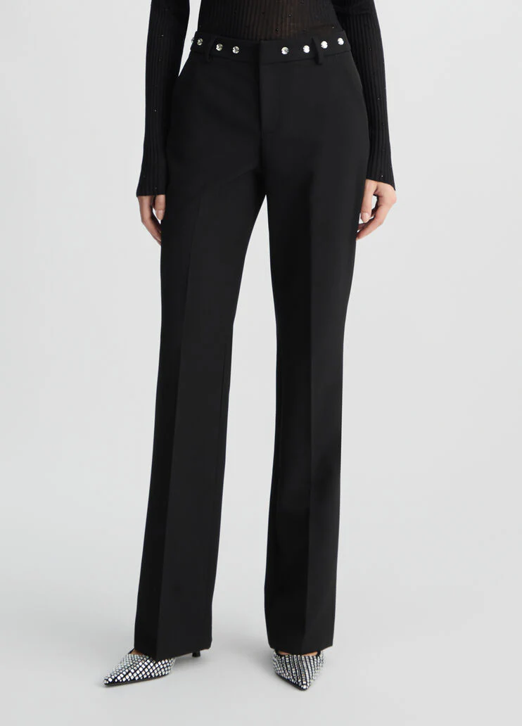 Trousers with rhinestones