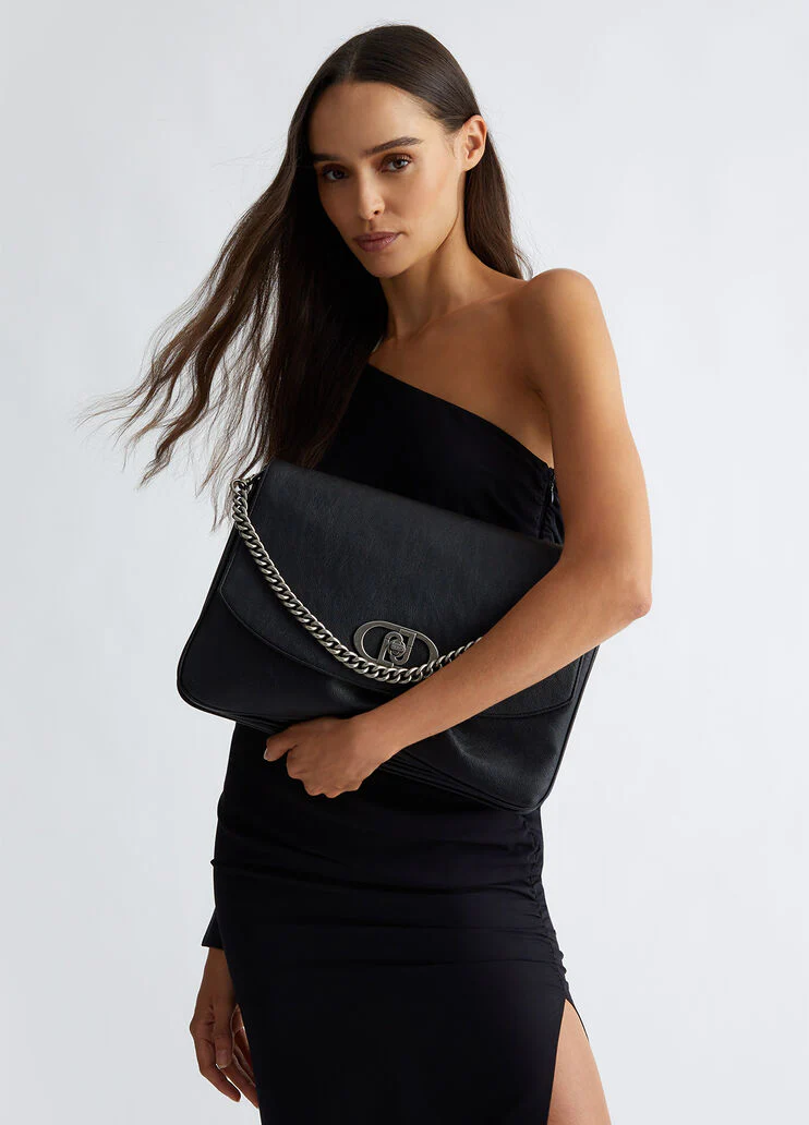 Handbag in coated fabric