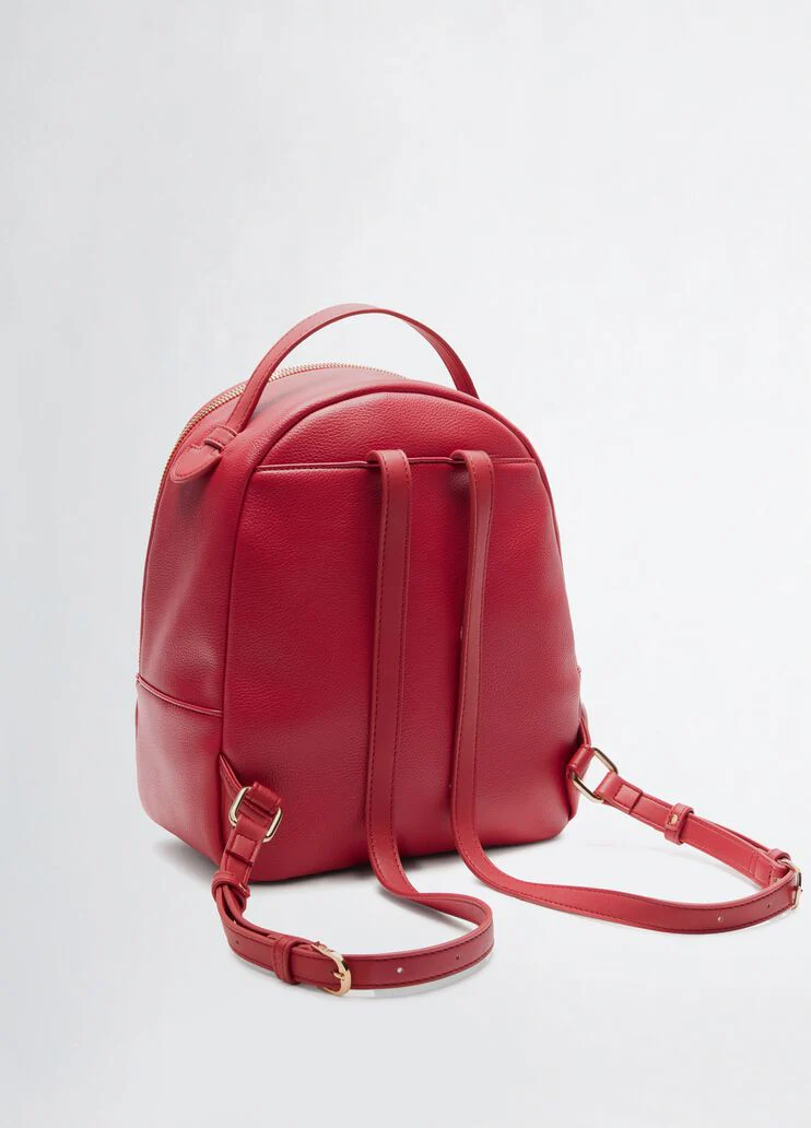 Tumbled backpack with clutch bag