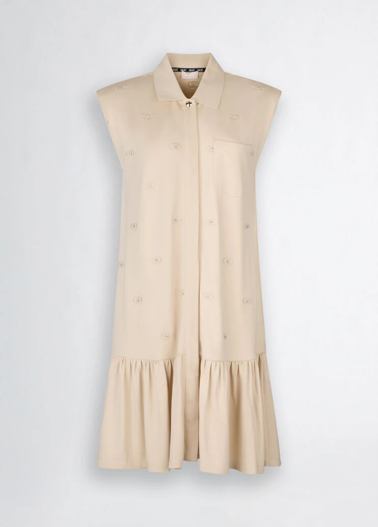 Shirt dress with logo