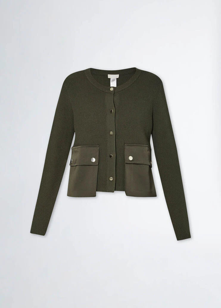 Knit cardigan with pockets