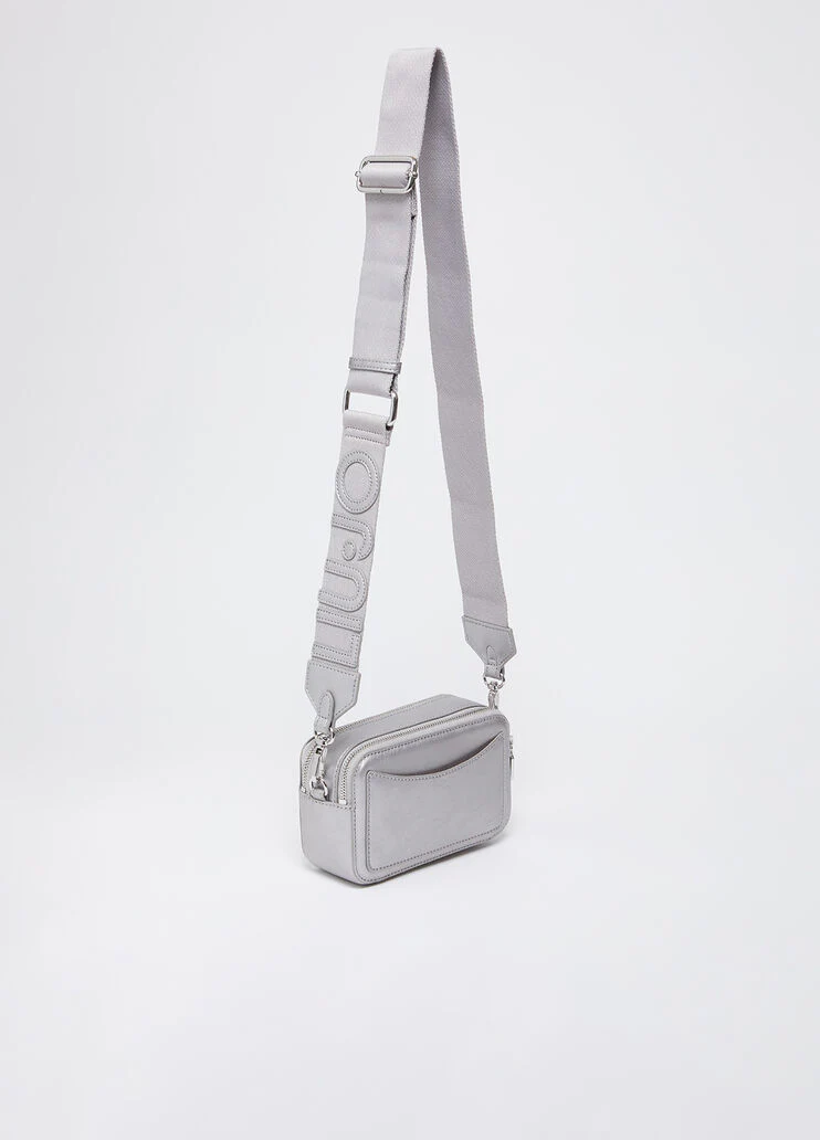 Metallic finish crossbody bag