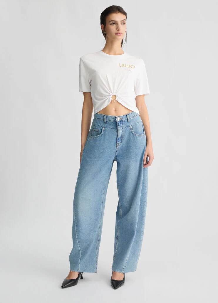 Cotton T-shirt with logo