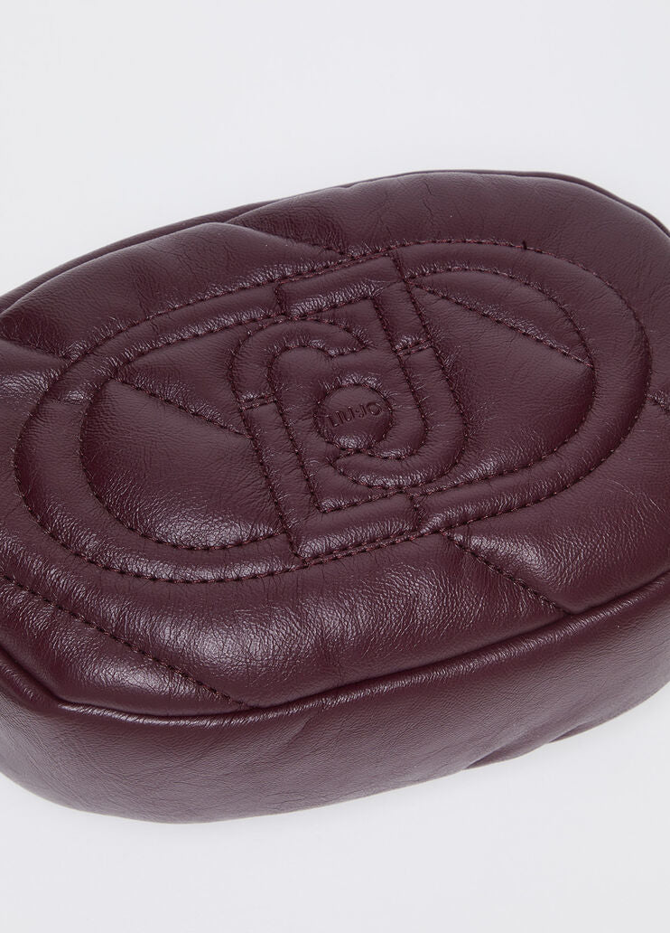 Glossy quilted crossbody bag