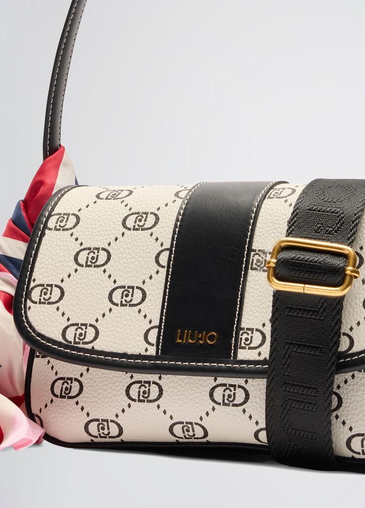 Shoulder bag with foulard