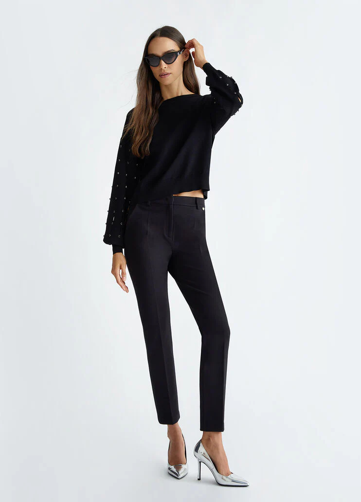 Stretch cigarette trousers