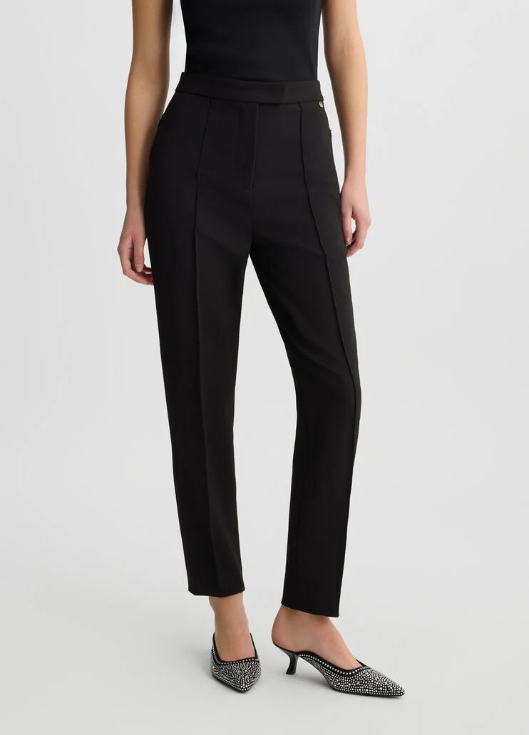 Black cigarette trousers