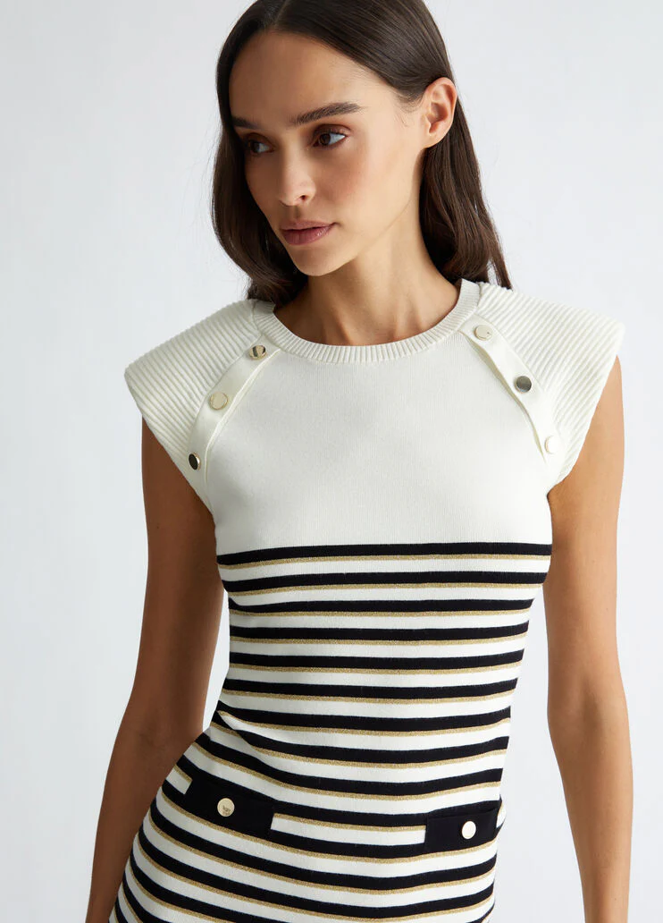 Striped knit dress