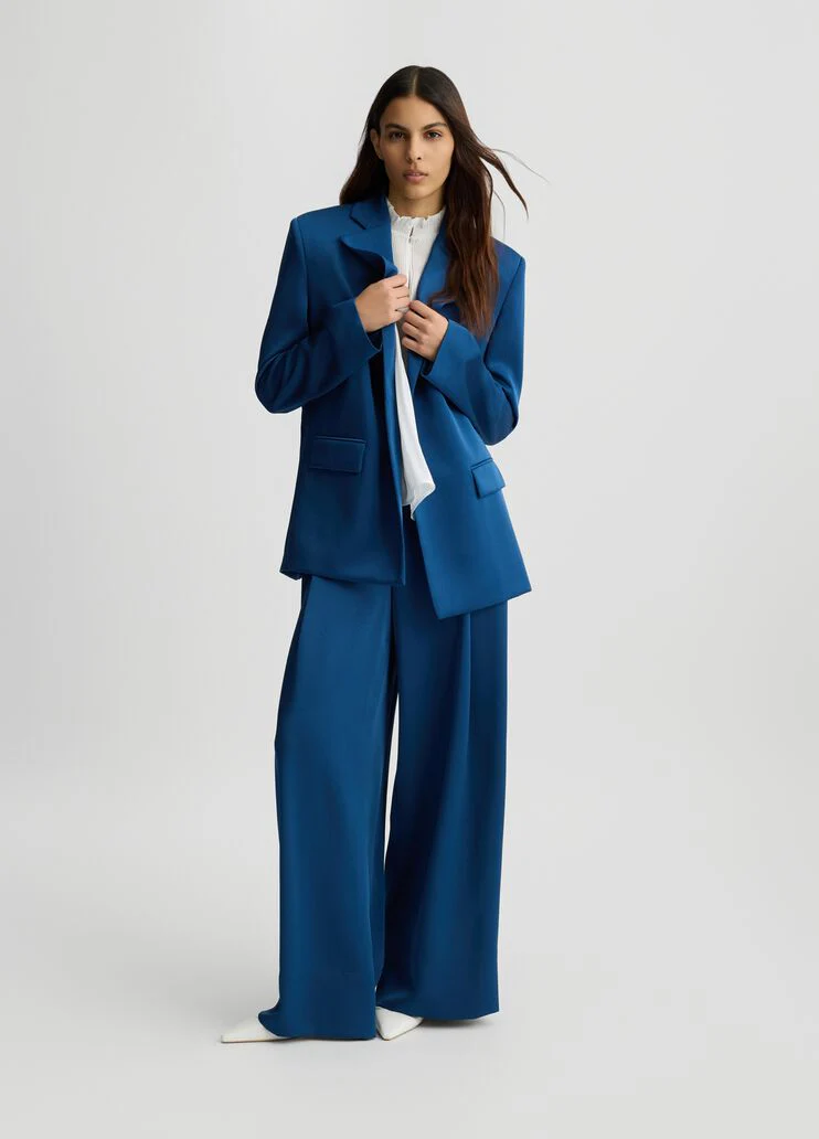 Blue palazzo trousers