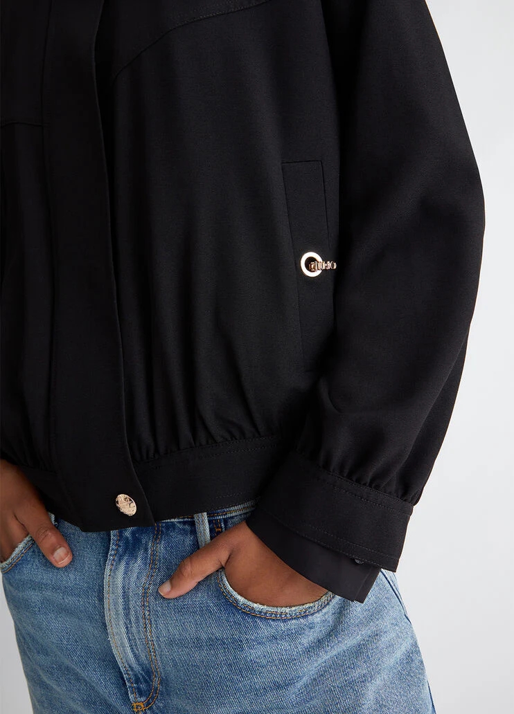 Stretch crepe cady jacket