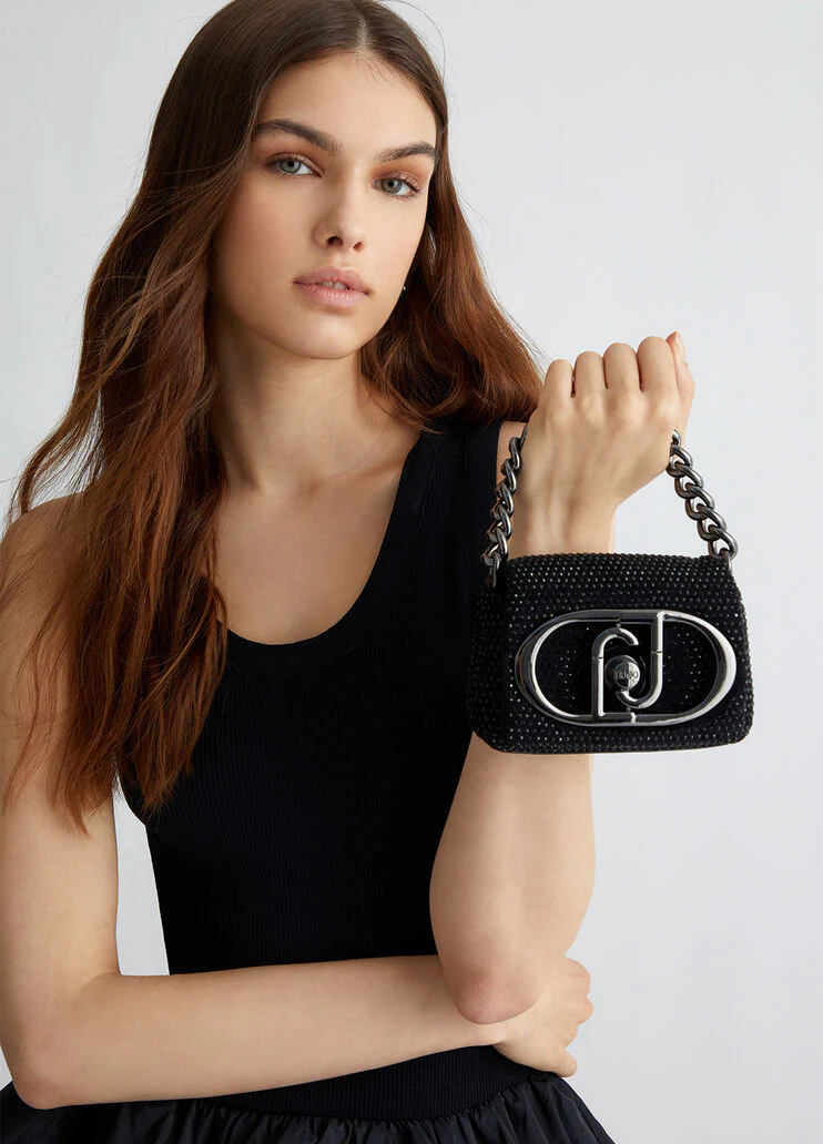 Mini LaPuffy bag with rhinestones