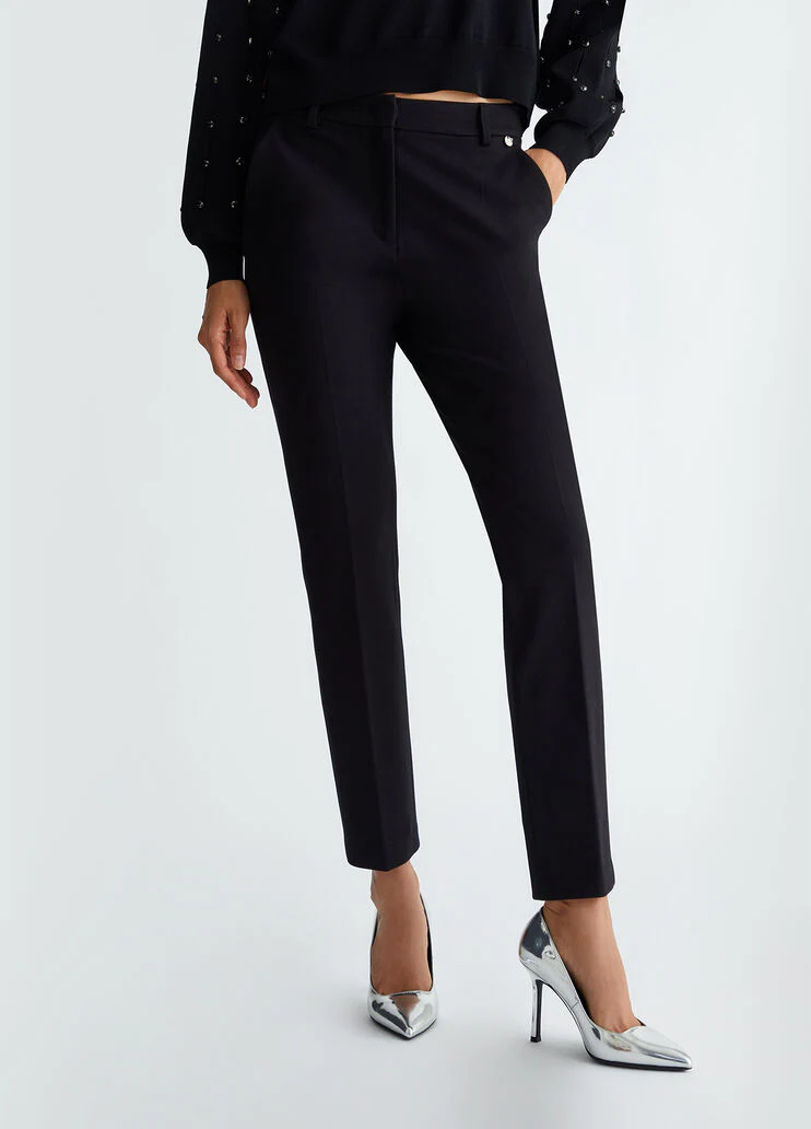 Stretch cigarette trousers