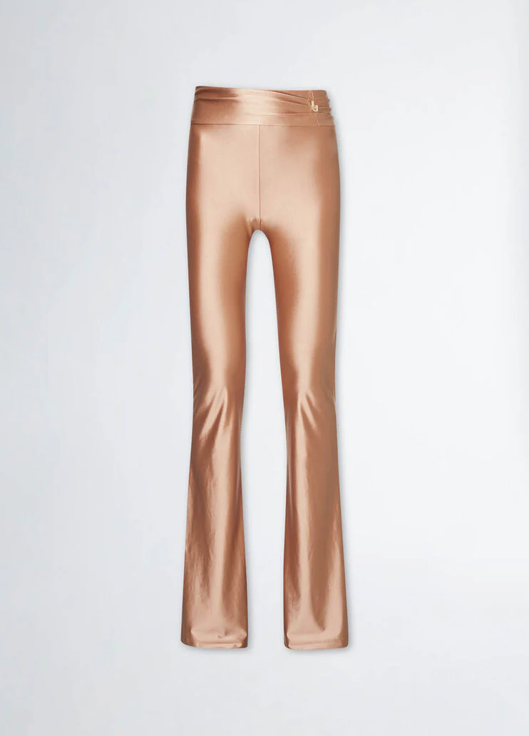 Shiny jersey trousers