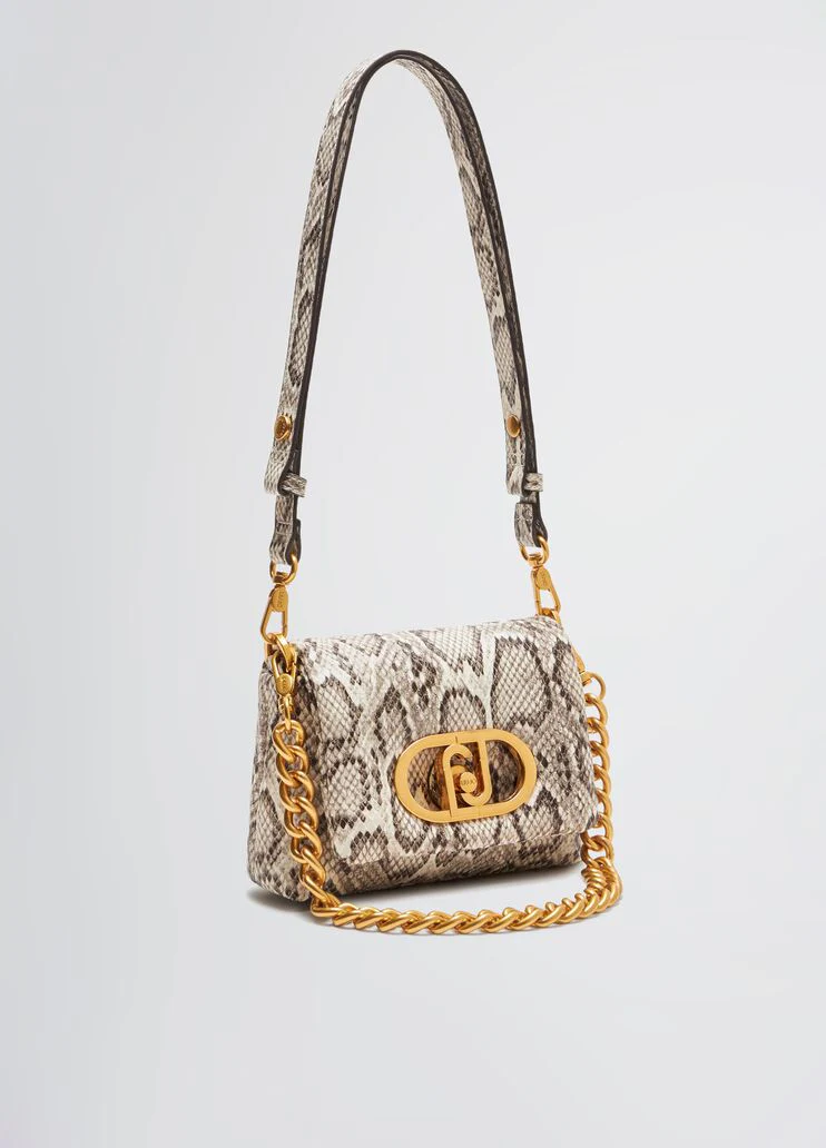 Small python-print LaPuffy bag