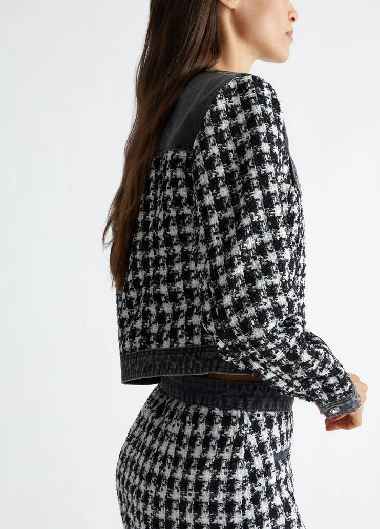 Bouclé and denim jacket