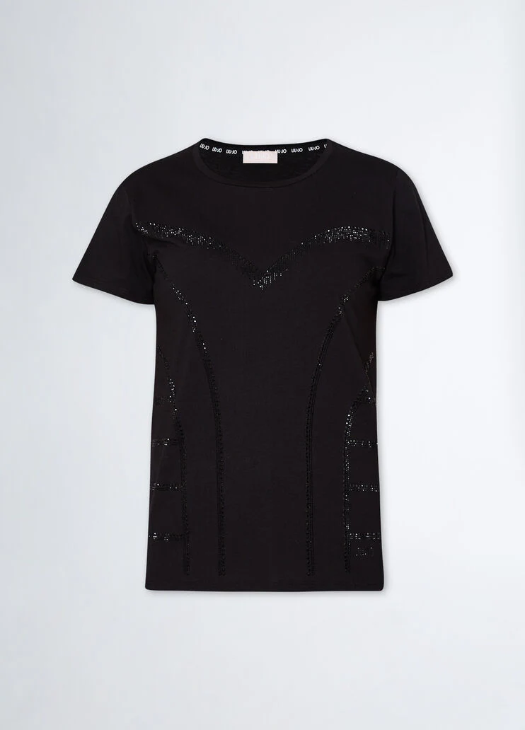 T-shirt with rhinestones