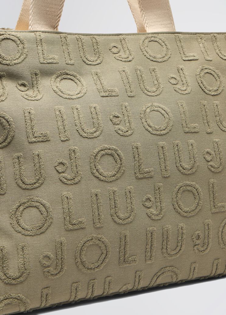 Jacquard bag with logo