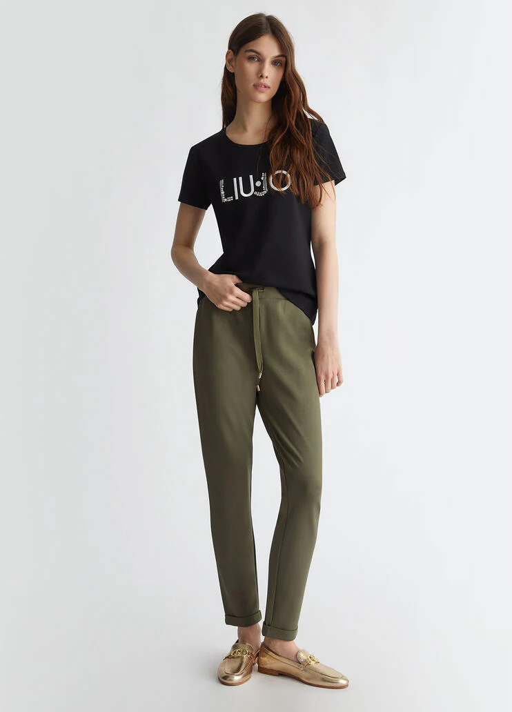 T-shirt with appliqués