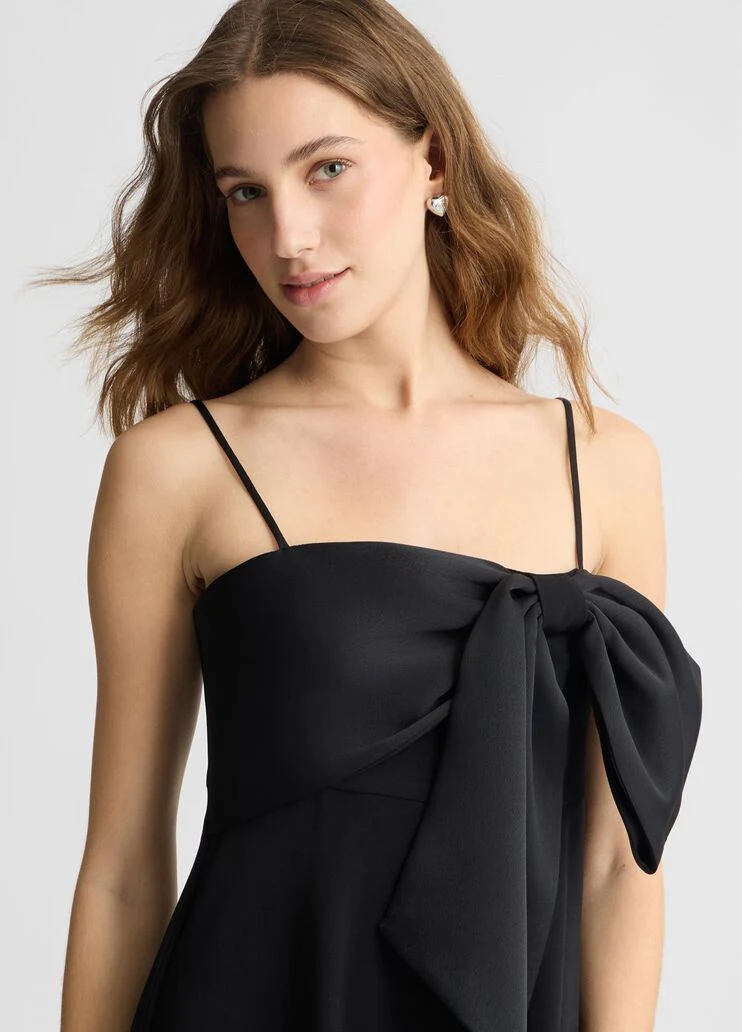 Black dress with bow