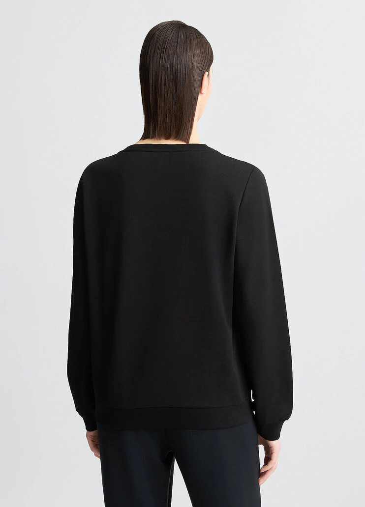 Sweatshirt with logo and gemstones