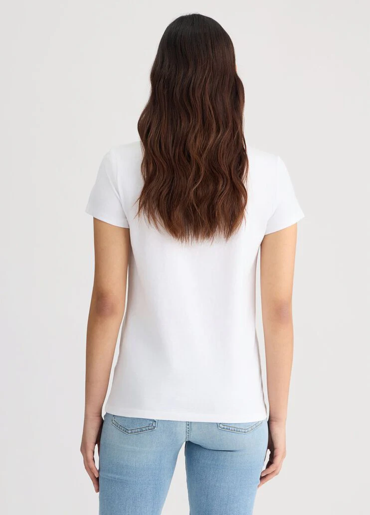 T-shirt with animal-print heart