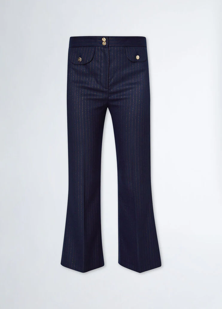 Pinstripe flannel trousers