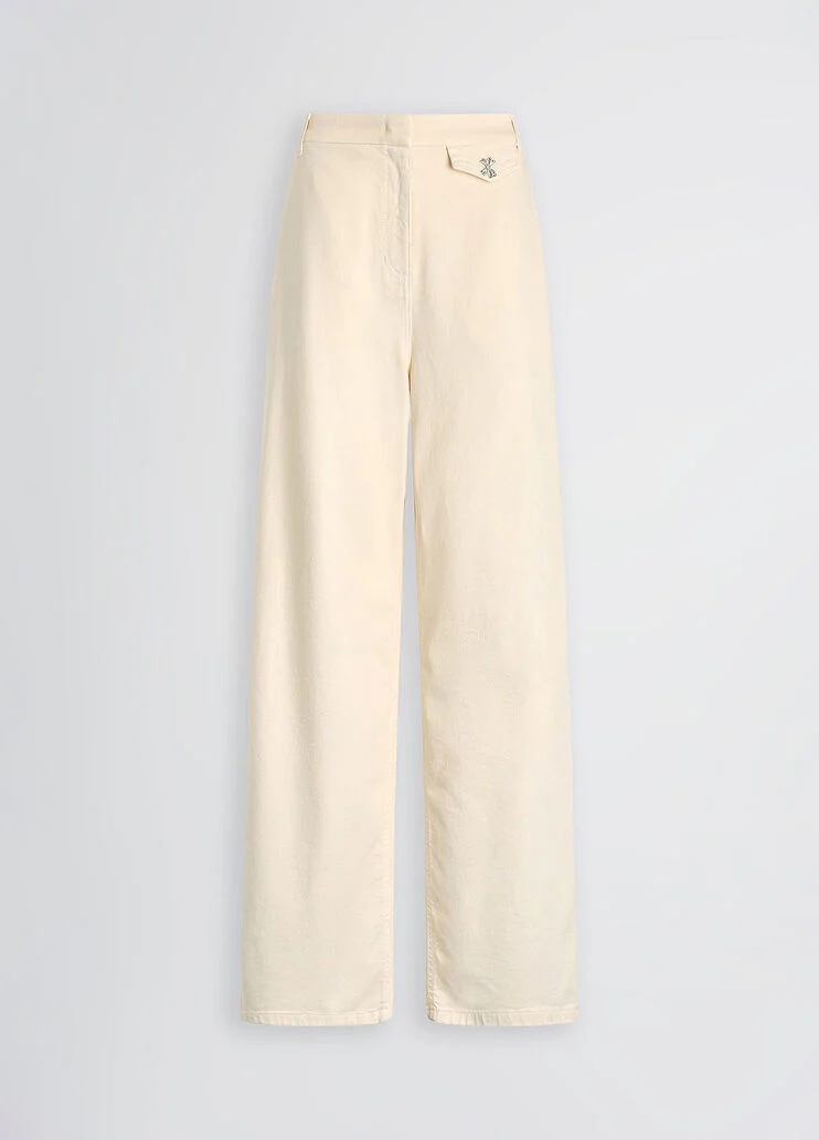 White wide-leg trousers