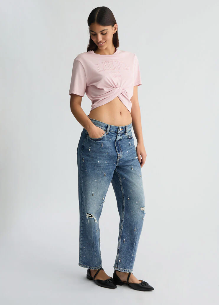 Cotton T-shirt with logo