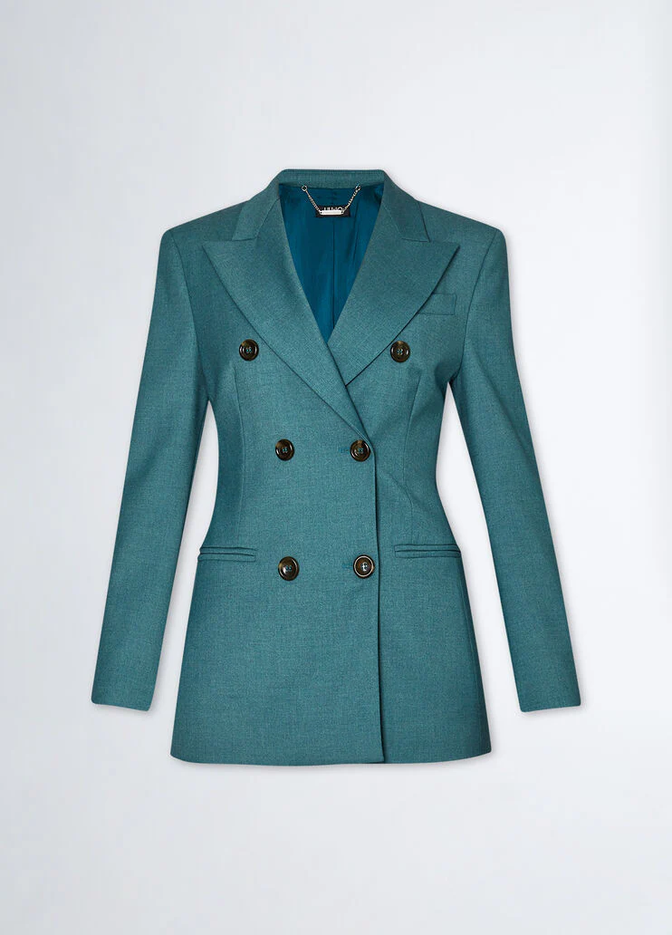 Double-breasted suit blazer