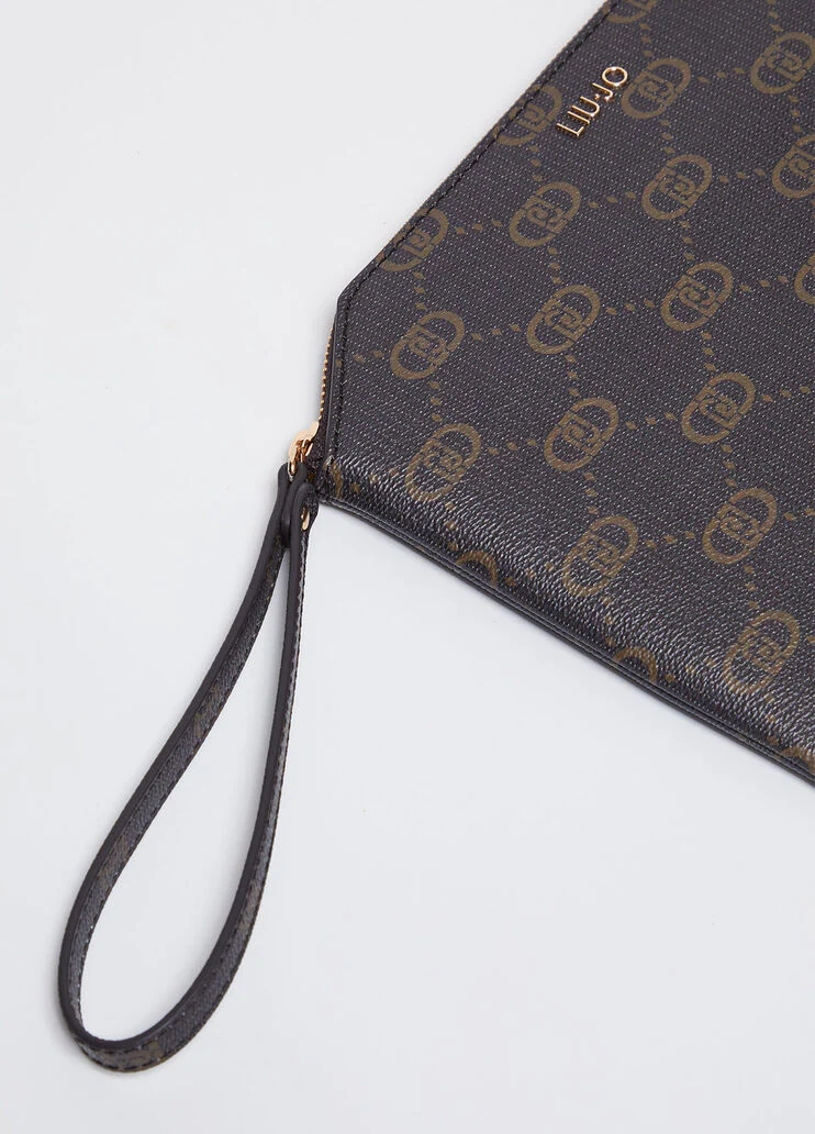 Clutch bag with logo