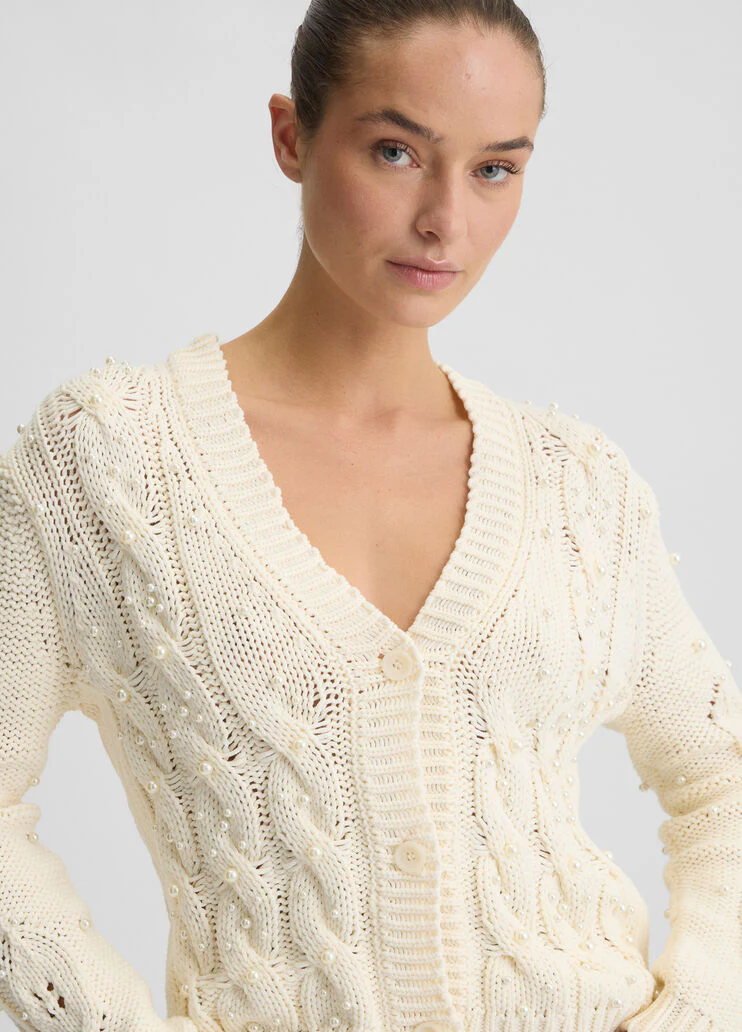 Cardigan with beads