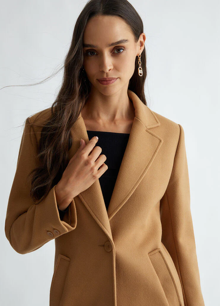 Wool blend coat