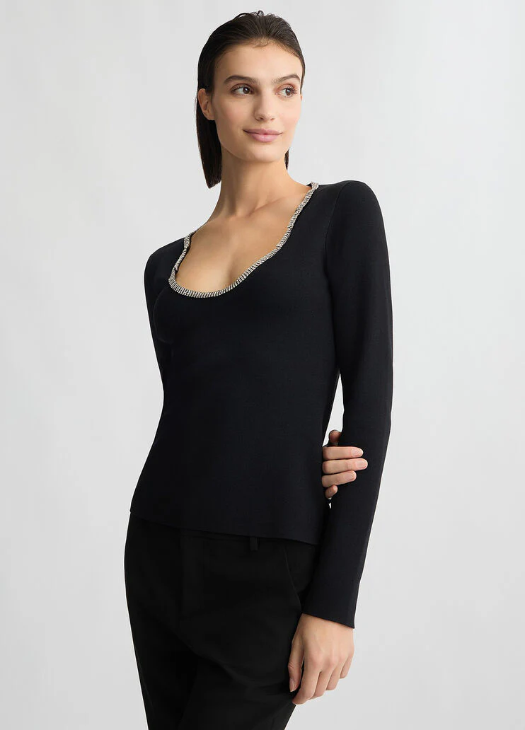 Jumper with gemstones