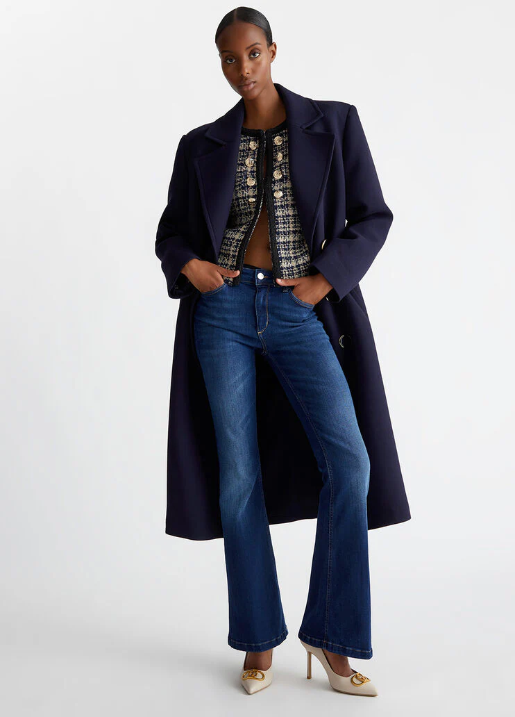 Oversized double-breasted coat