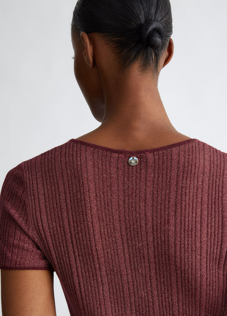 Lurex knit T-shirt