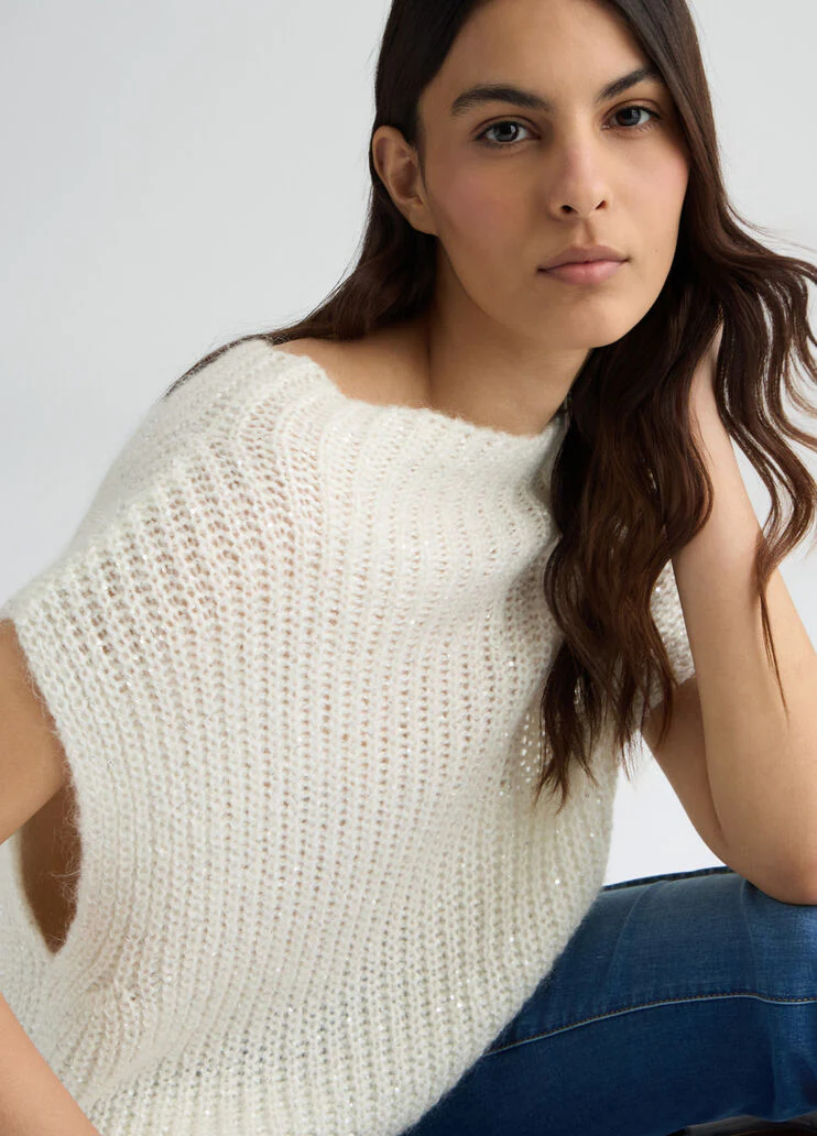 Mohair vest with sequins