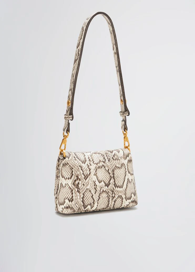 Small python-print LaPuffy bag