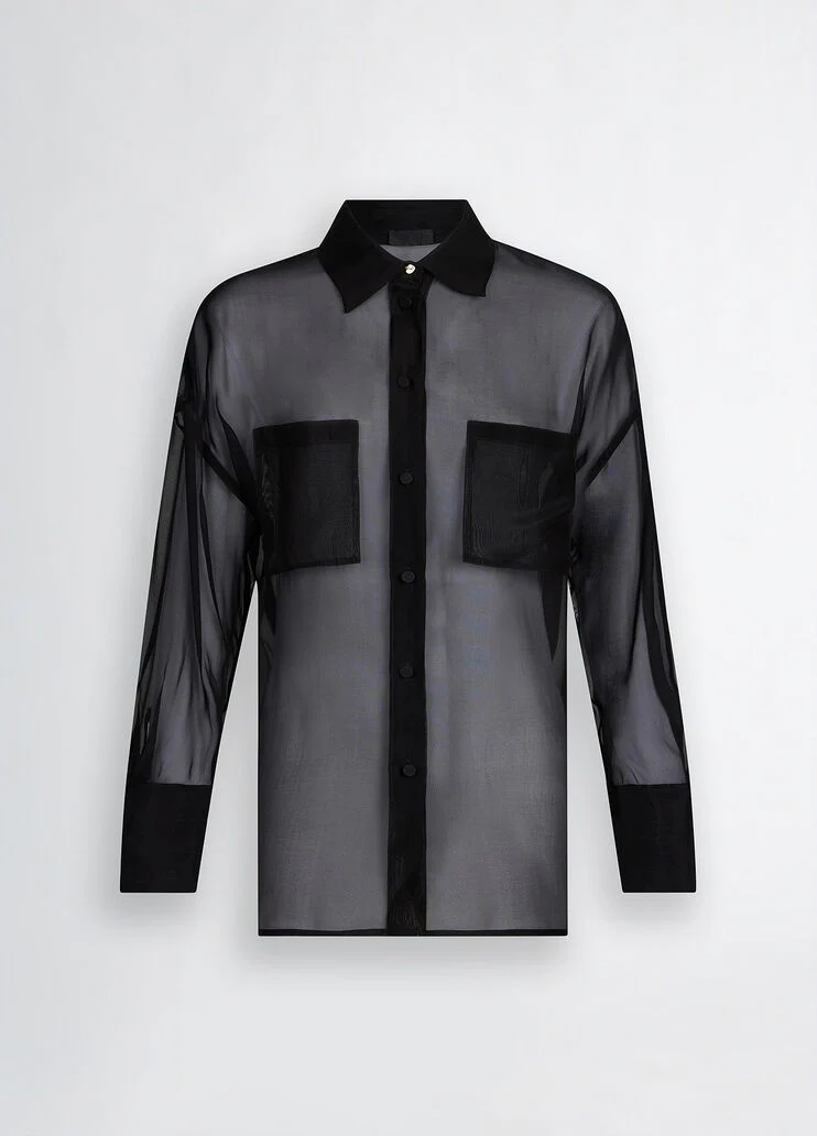 Black organza shirt