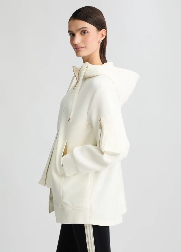 White hooded jacket