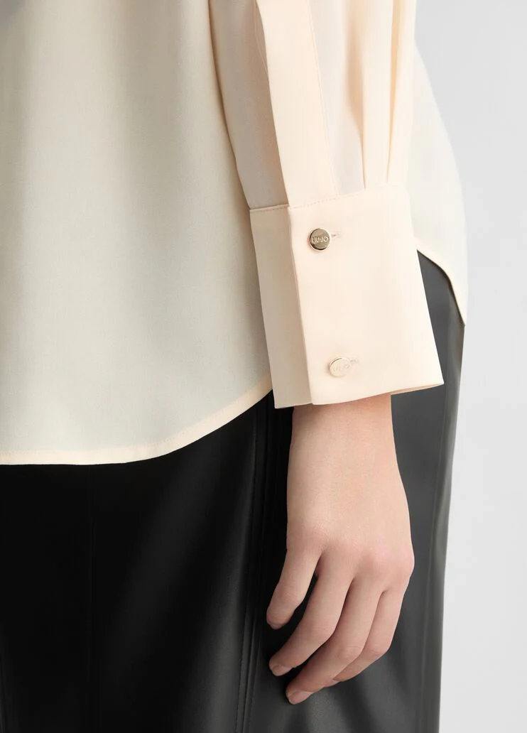 Champagne-coloured oversized shirt