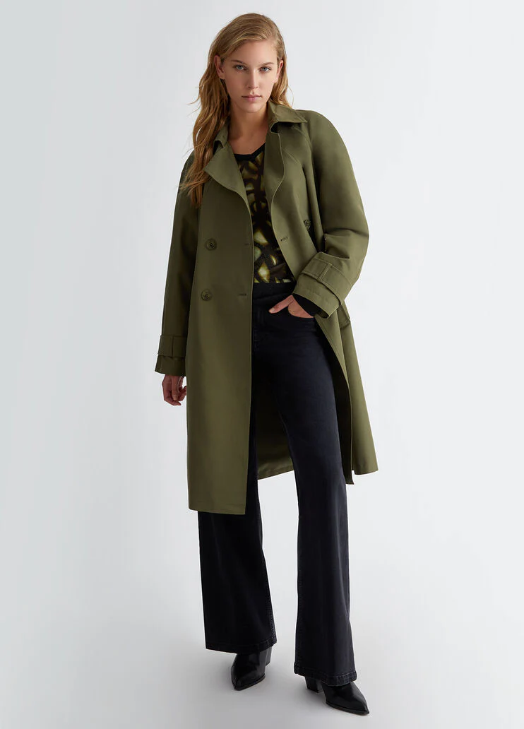 Gabardine trench coat
