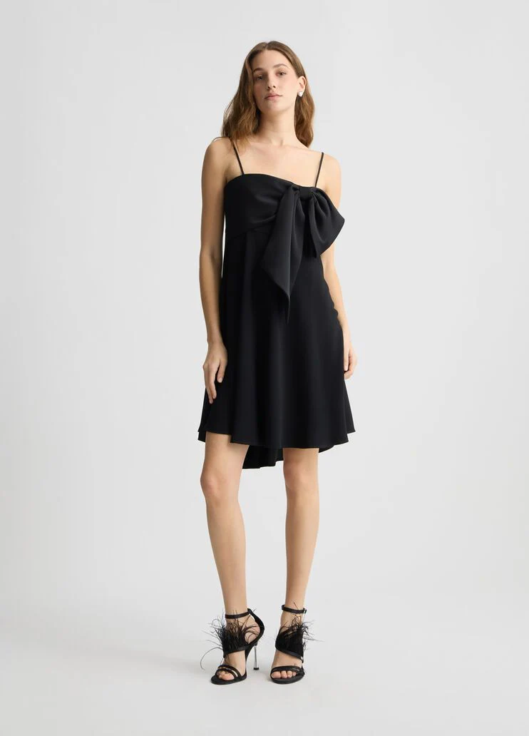 Black dress with bow