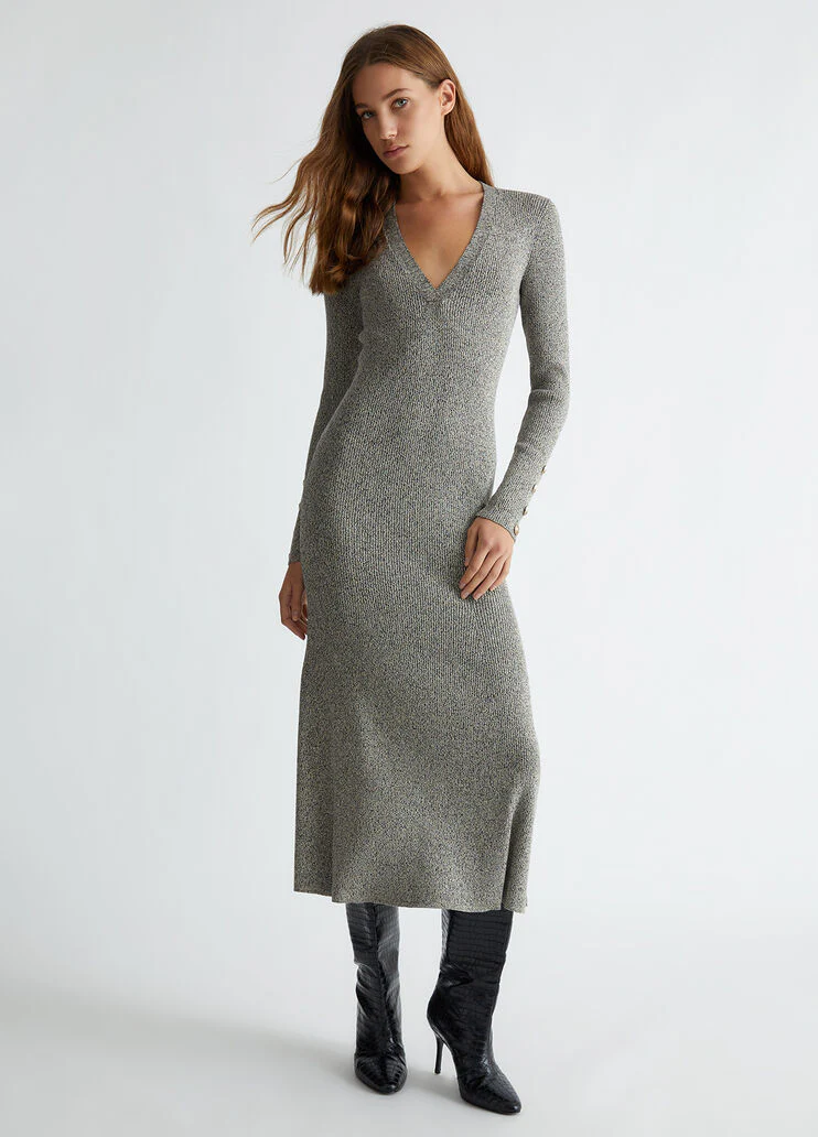 Lurex knit dress